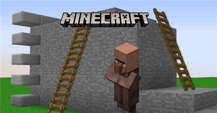 Kan landsbyboere klatre opp stiger i Minecraft?