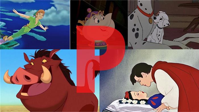 Les personnages Disney qui commencent par P tous les 10 meilleurs noms