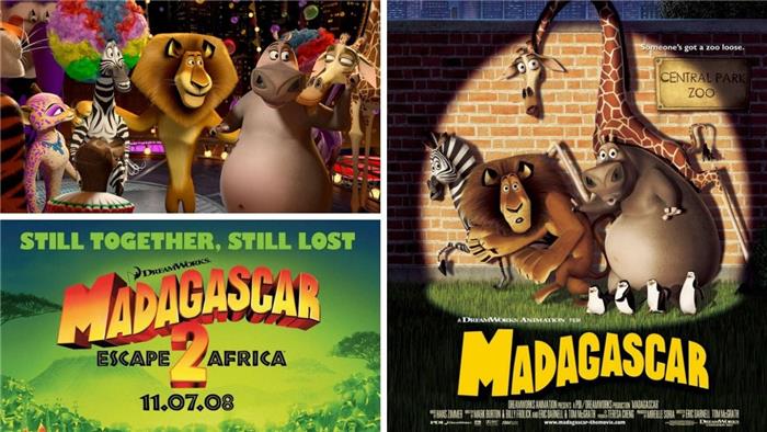 Todos os 4 filmes de Madagascar em ordem
