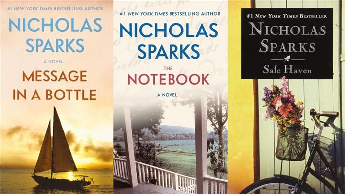 Alle Top 10 Nicholas Sparks -Bücher in Ordnung