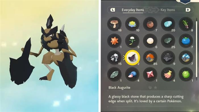 Pokémon Legends Arceus où trouver une augurite noire