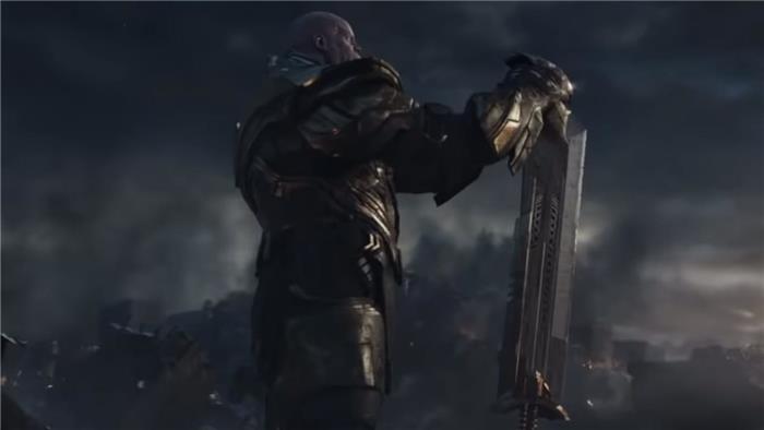 O que é a espada de Thanos feita?