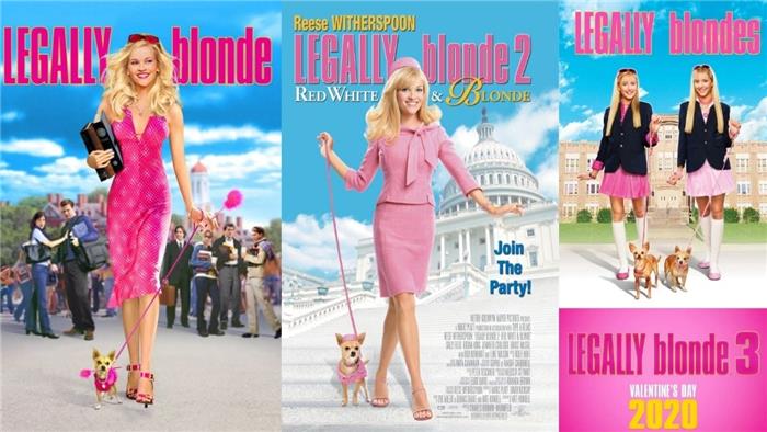 Tous les 3 films légalement blonds dans l'ordre