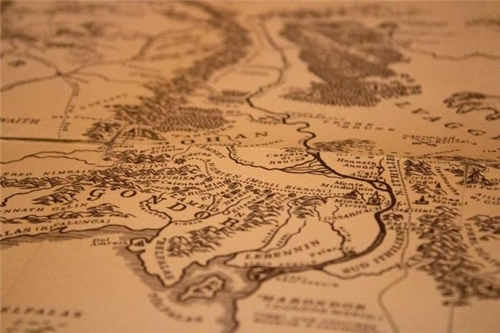 Mappa delle posizioni della Terra di Middle e dei tasti