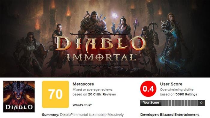 ¿Por qué a la gente no le gusta Diablo Immortal??