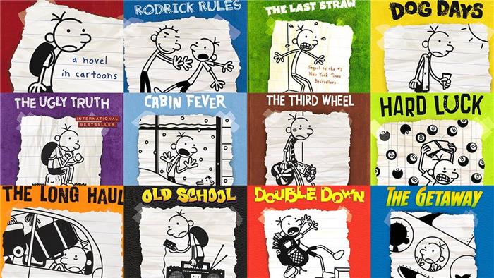 Alle topp 10 dagbok for en wimpy barnebøker i orden