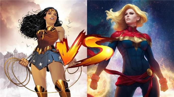 Wonder Woman vs. Captain Marvel som ville vinne i en kamp?